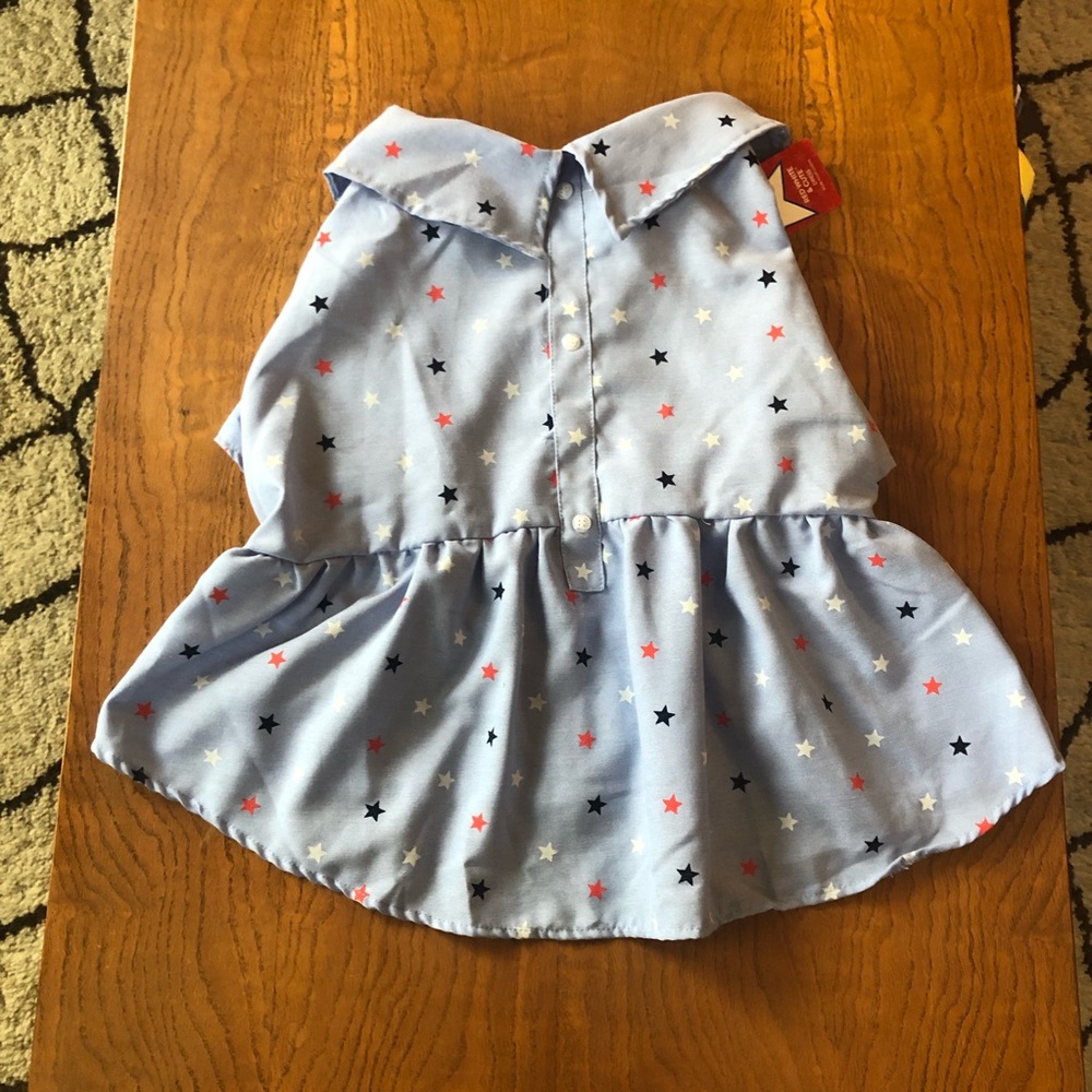 Red white & blue dog dress